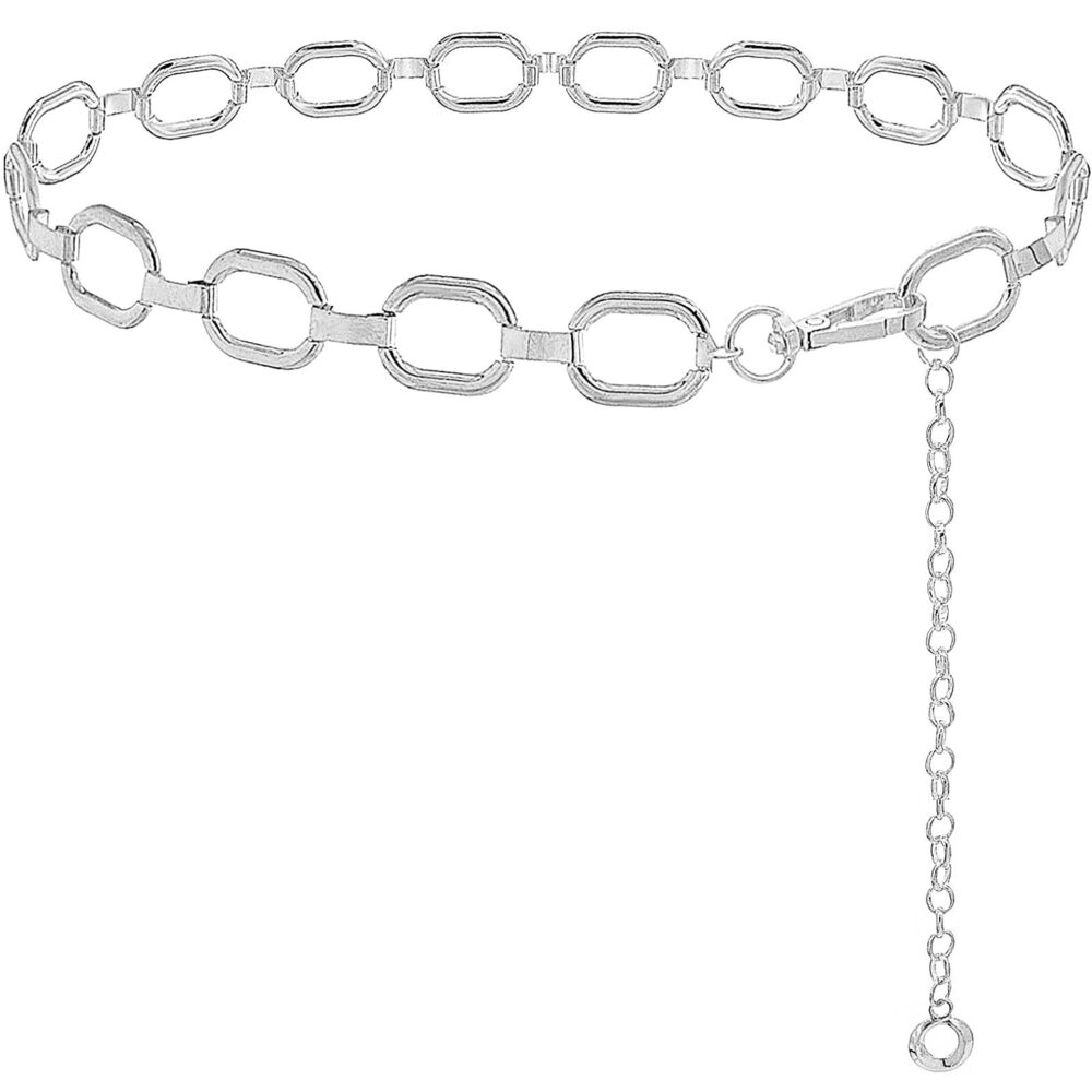 9246 Metal Waist Chain For Women Chunky Belly Link Belt Dresses